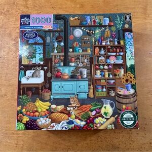 Eeboo 1000 piece puzzle Alchemists Kitchen cat look and listen feature